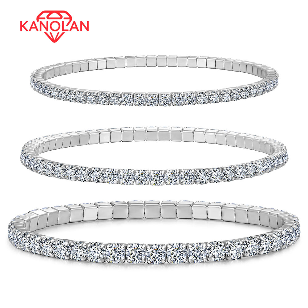 Gelang Tenis Moissanite Kanola - Moissanite Tennis Bracelet 925 Sterling ulasan dan harga