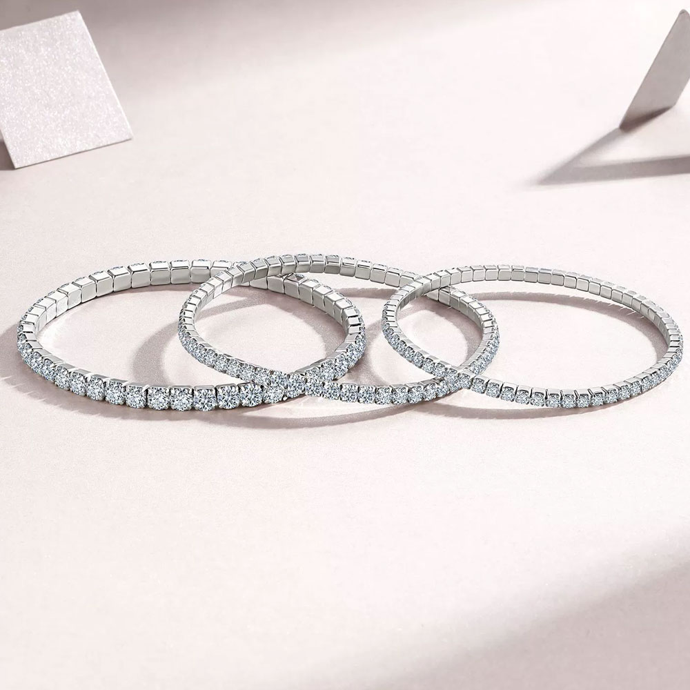 Gelang Tenis Moissanite Kanola - Moissanite Tennis Bracelet 925 Sterling ulasan dan harga
