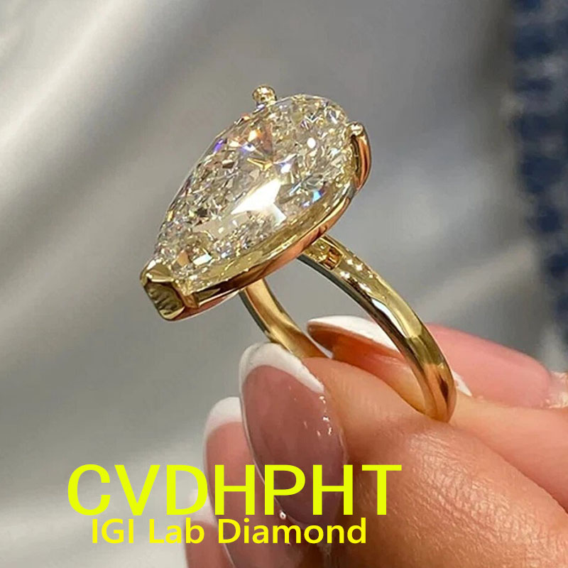 Perhiasan mewah pesanan pabrik - Lab Grown Diamond Ring 14K Gold ulasan dan harga