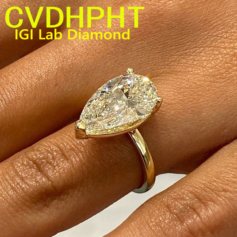 Perhiasan mewah pesanan pabrik - Lab Grown Diamond Ring 14K Gold ulasan dan harga