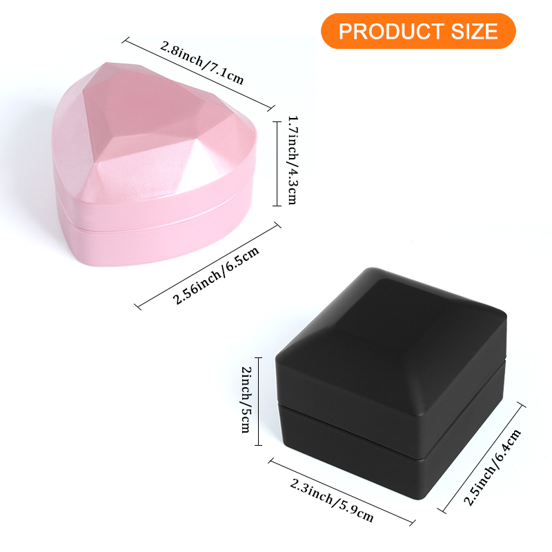 Kotak Cincin Lampu LED Bentuk  - Velvet Ring Box Led Light Proposal ulasan dan harga