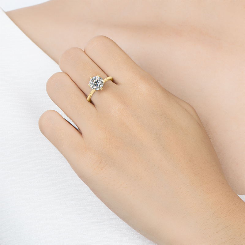 Anzew 0.5. 0ct Moissanite cinc - Lab Grown Diamond Ring 14K Gold ulasan dan harga