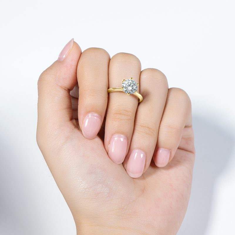 Anzew 0.5. 0ct Moissanite cinc - Lab Grown Diamond Ring 14K Gold ulasan dan harga