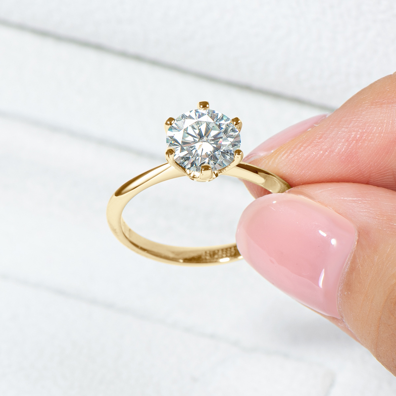 Anzew 0.5. 0ct Moissanite cinc - Lab Grown Diamond Ring 14K Gold ulasan dan harga