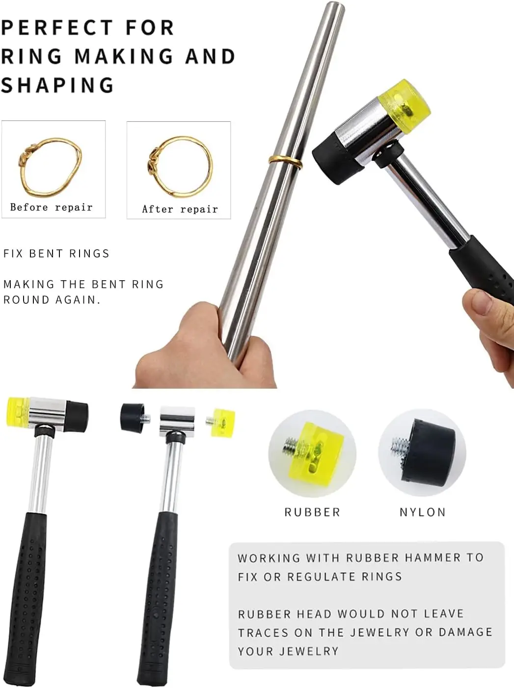 Alat Pengukur Ukuran Cincin, M - Ring Sizer Measuring Tool Mandrel Set ulasan dan harga