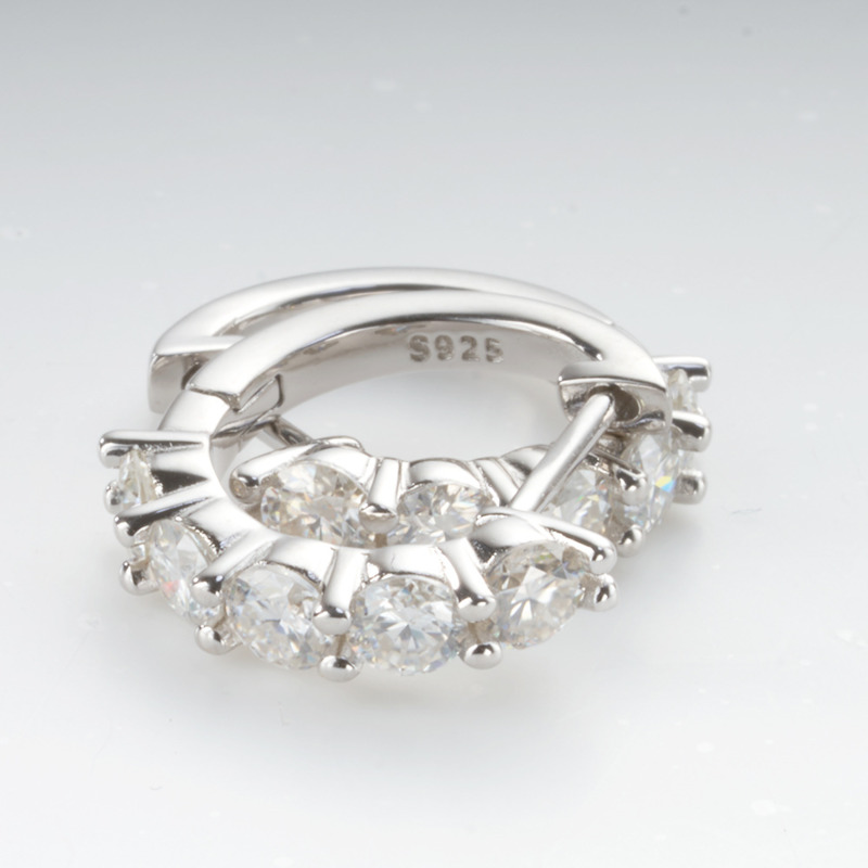 JoyceJelly 925 perak murni Moi - Moissanite Stud Earrings Round Cut 1Ct ulasan dan harga