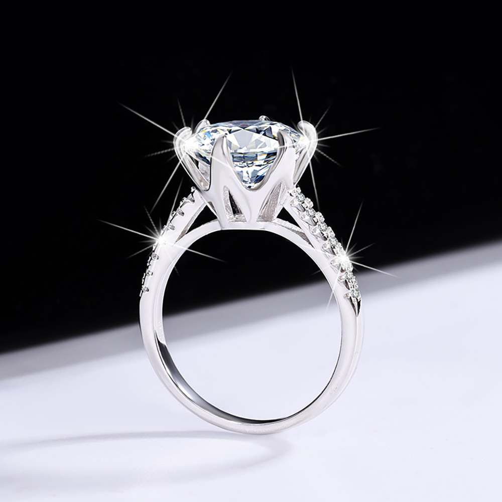 JoyceJelly cincin perak 925 St - Moissanite Engagement Ring 2 Carat D Vvs1 ulasan dan harga