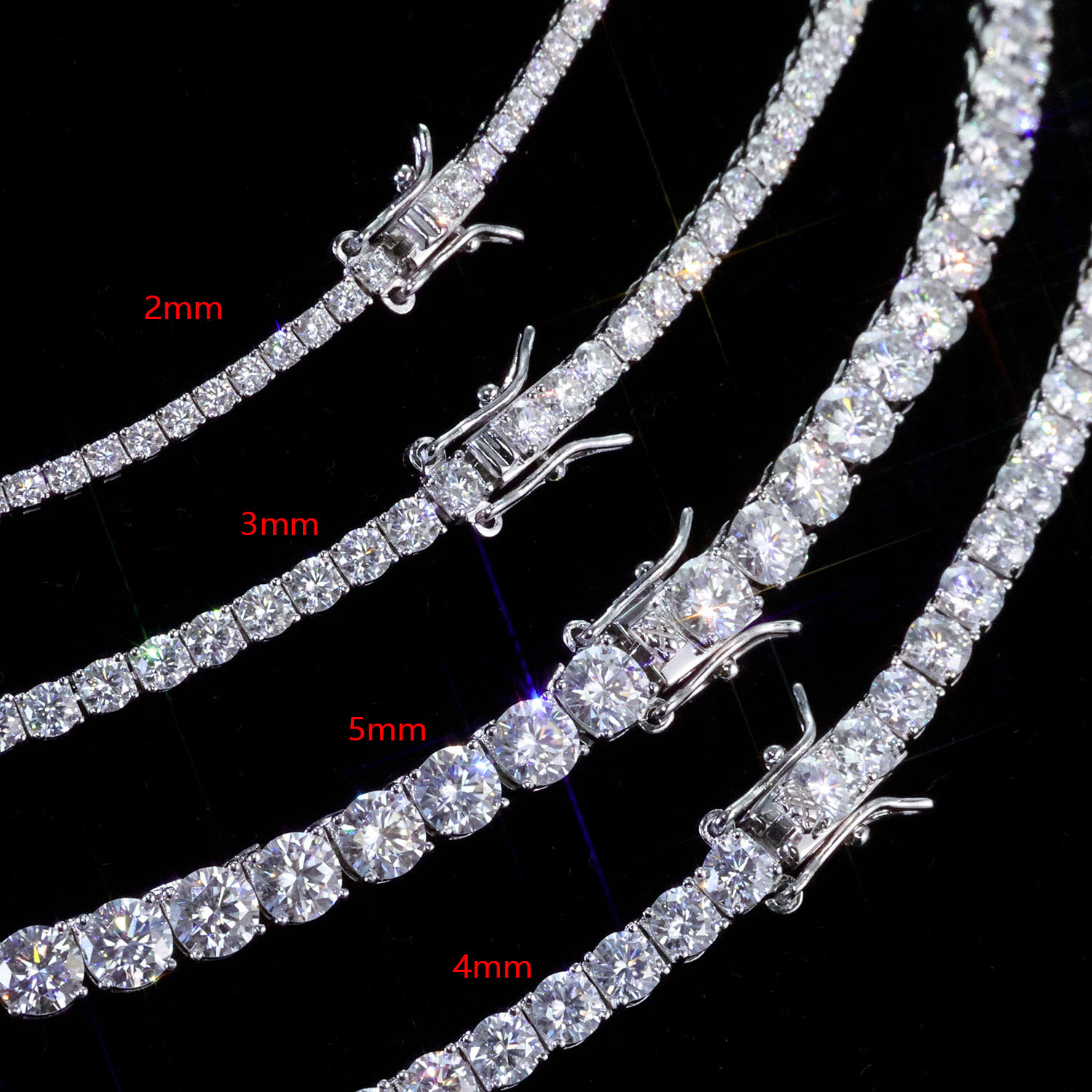 Gelang Tenis Moissanite ICEBLI - Moissanite Tennis Bracelet 925 Sterling ulasan dan harga