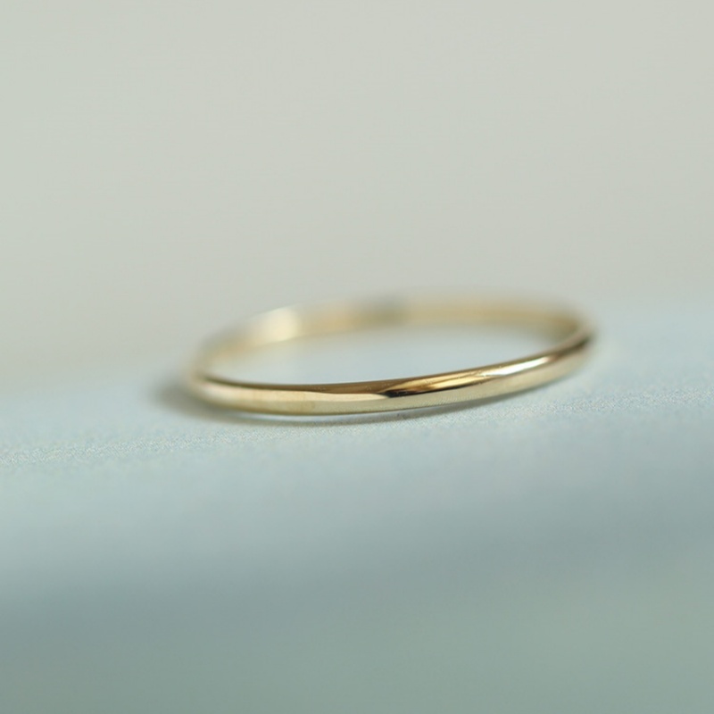 Cincin Tipis Minimalis Emas 14 - Lab Grown Diamond Ring 14K Gold ulasan dan harga