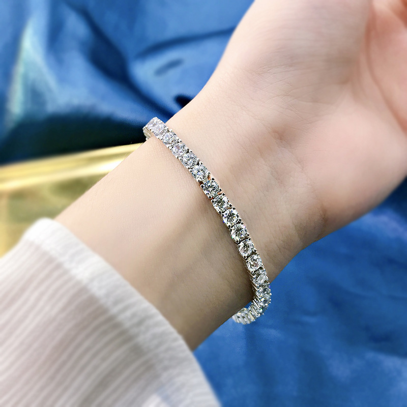 Gelang tenis Moissanite 3mm 4m - Moissanite Tennis Bracelet 925 Sterling ulasan dan harga
