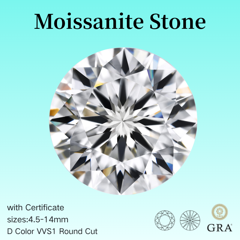 100% Batu Permata Moissanite A - Gra Certificate Loose Moissanite Stone ulasan dan harga