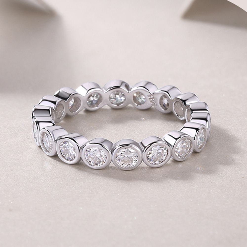 Set Cincin Moissanite dengan B - Moissanite Eternity Band Ring Stackable ulasan dan harga