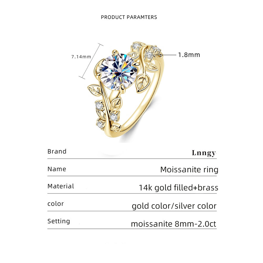 Cincin Pertunangan Halo Moissa - Lab Grown Diamond Ring 14K Gold ulasan dan harga