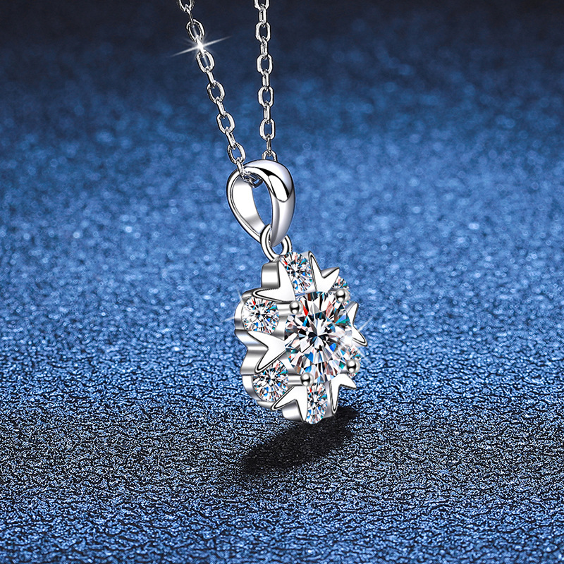 Kalung Moissanite Platinum PT9 - Moissanite Pendant Necklace Solitaire ulasan dan harga