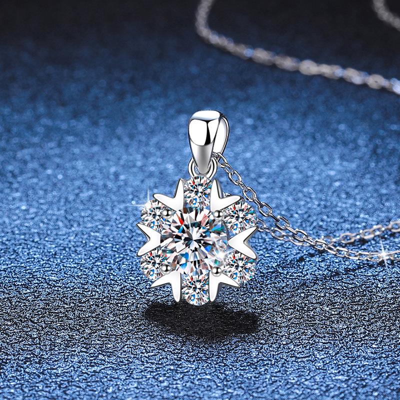 Kalung Moissanite Platinum PT9 - Moissanite Pendant Necklace Solitaire ulasan dan harga