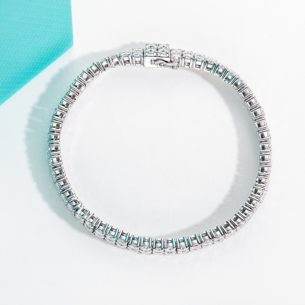 Gelang Tennis Dua Baris Berlia - Moissanite Tennis Bracelet 925 Sterling ulasan dan harga