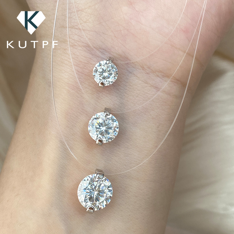 Kalung Liontin Berlian Moissan - Moissanite Pendant Necklace Solitaire ulasan dan harga