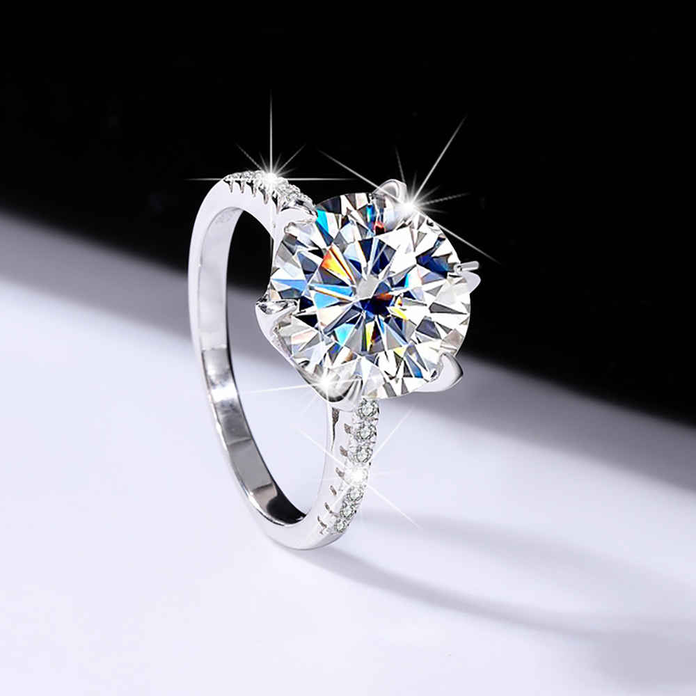 JoyceJelly cincin perak 925 St - Moissanite Engagement Ring 2 Carat D Vvs1 ulasan dan harga