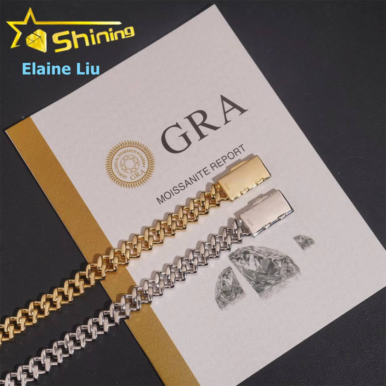 Gelang Rantai Cuban Mewah 10mm - Moissanite Cuban Link Chain Iced Out ulasan dan harga