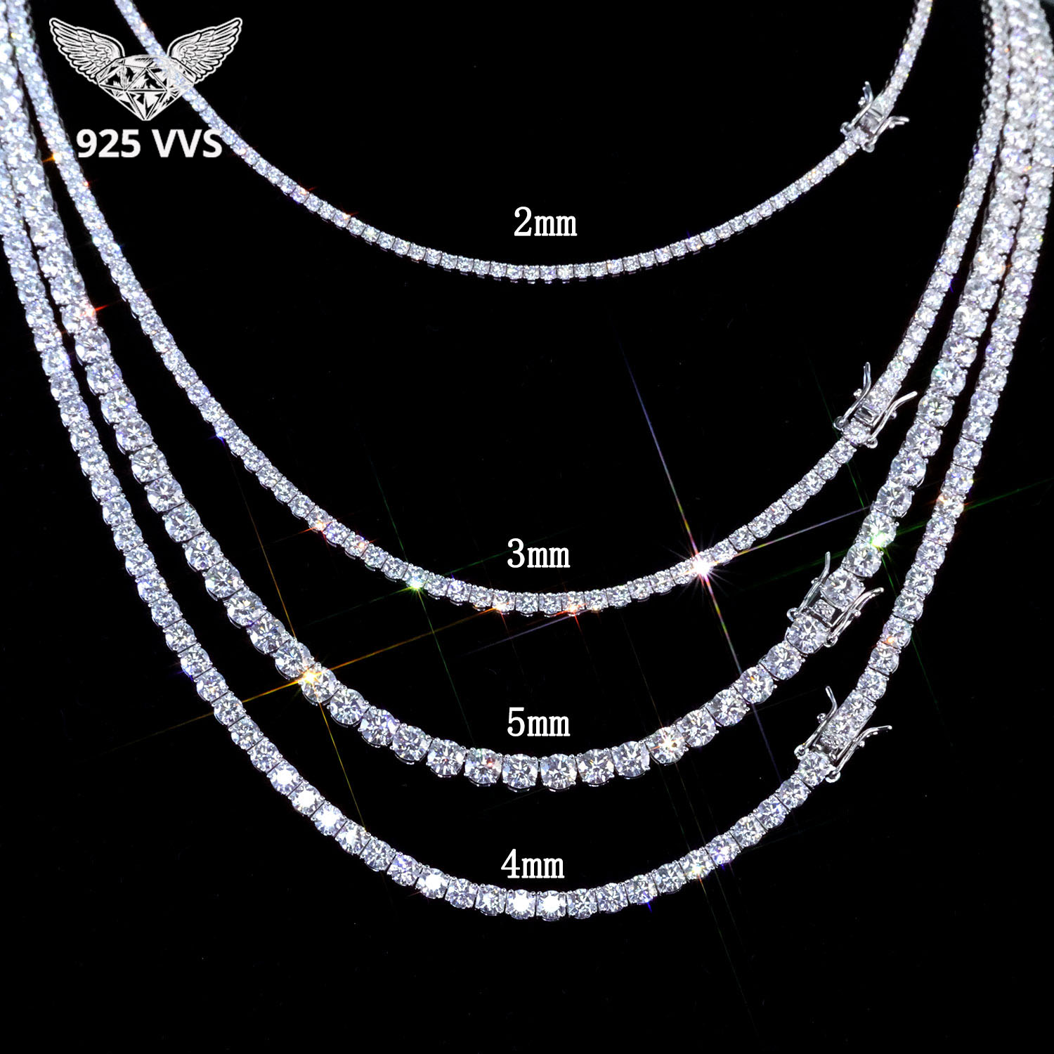 Rantai Tennis Moissanite 925 V - Moissanite Tennis Bracelet 925 Sterling ulasan dan harga