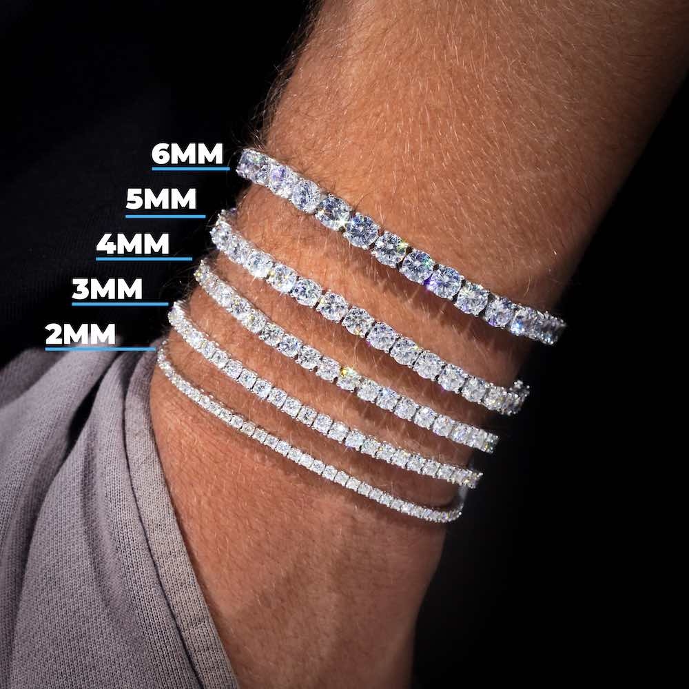 Rantai Tennis Moissanite 925 V - Moissanite Tennis Bracelet 925 Sterling ulasan dan harga